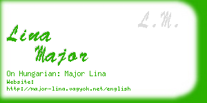 lina major business card